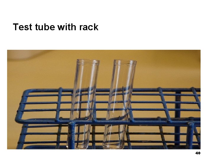 Test tube with rack 40 