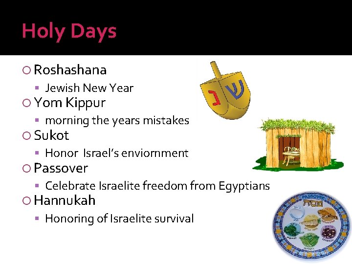 Holy Days Roshashana Jewish New Year Yom Kippur morning the years mistakes Sukot Honor