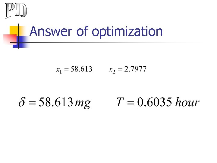 Answer of optimization 