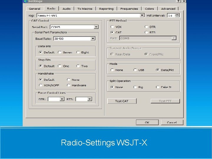 Radio-Settings WSJT-X 