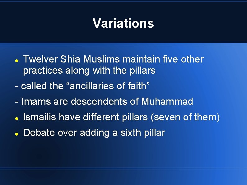 Islam The Basic The Five Pillars Belief
