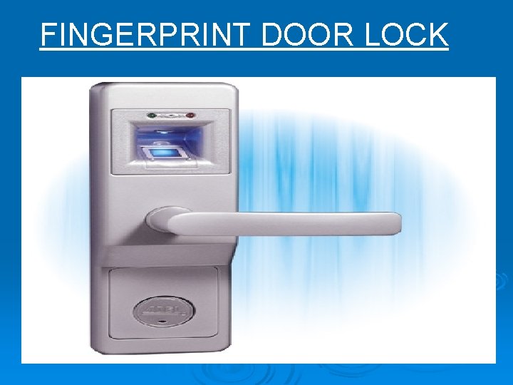 FINGERPRINT DOOR LOCK 