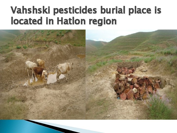 Vahshski pesticides burial place is located in Hatlon region 