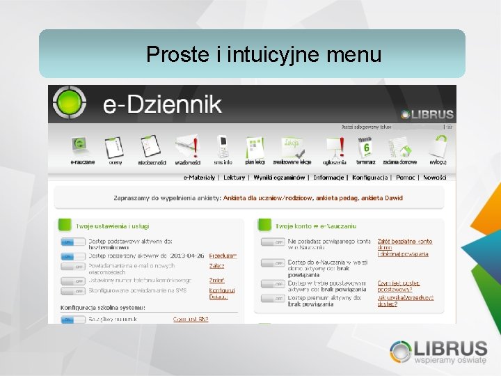 Proste i intuicyjne menu 