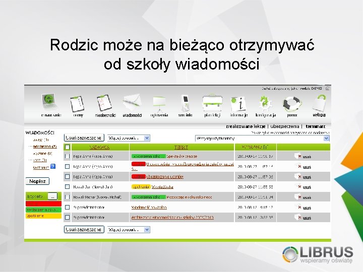 Rodzic może na bieżąco otrzymywać od szkoły wiadomości 