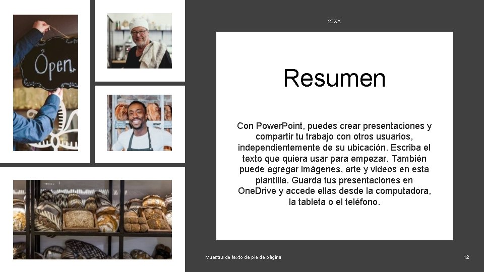 20 XX Resumen Con Power. Point, puedes crear presentaciones y compartir tu trabajo con