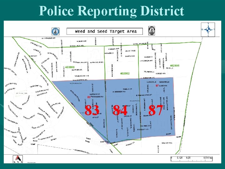 Police Reporting District 83 84 87 