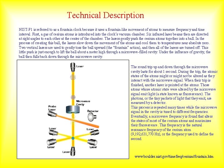 Technical Description NIST-F 1 is referred to as a fountain clock because it uses