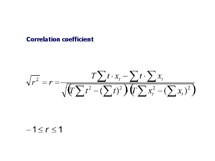 Correlation coefficient 