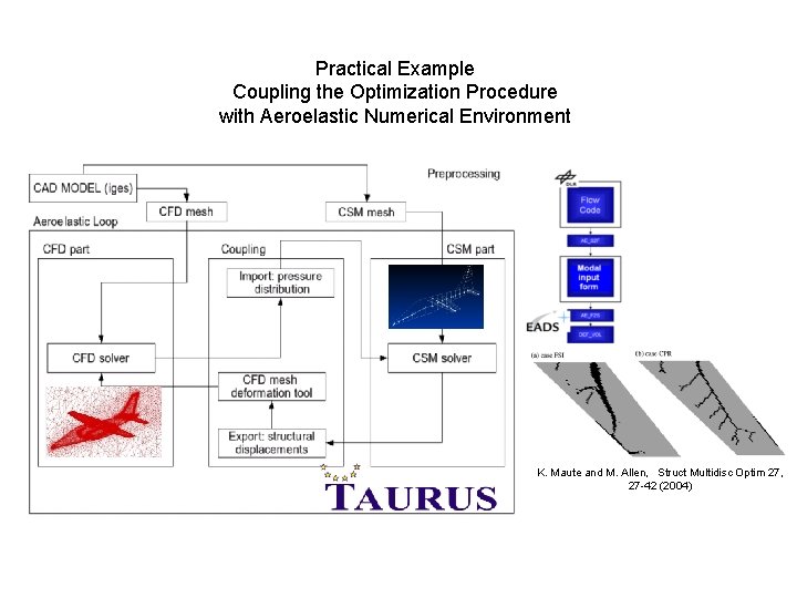Practical Example Coupling the Optimization Procedure with Aeroelastic Numerical Environment K. Maute and M. Practical Example Coupling the Optimization Procedure with Aeroelastic Numerical Environment K. Maute and M.