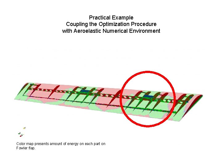 Practical Example Coupling the Optimization Procedure with Aeroelastic Numerical Environment Color map presents amount Practical Example Coupling the Optimization Procedure with Aeroelastic Numerical Environment Color map presents amount