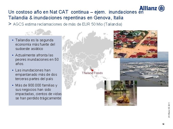 Un costoso año en Nat CAT continua – ejem. inundaciones en Tailandia & inundaciones