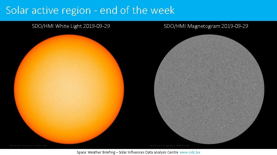 Solar active region - end of the week SDO/HMI White Light 2019 -09 -29