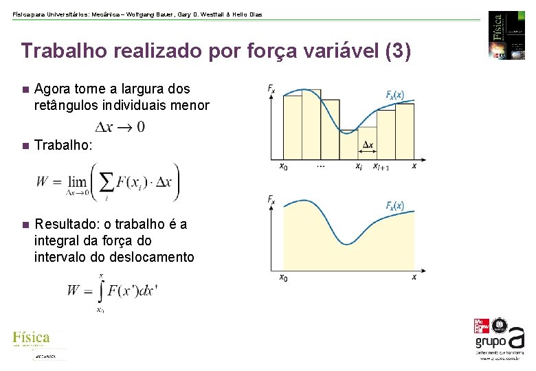 Física para Universitários: Mecânica – Wolfgang Bauer, Gary D. Westfall & Helio Dias Trabalho Física para Universitários: Mecânica – Wolfgang Bauer, Gary D. Westfall & Helio Dias Trabalho