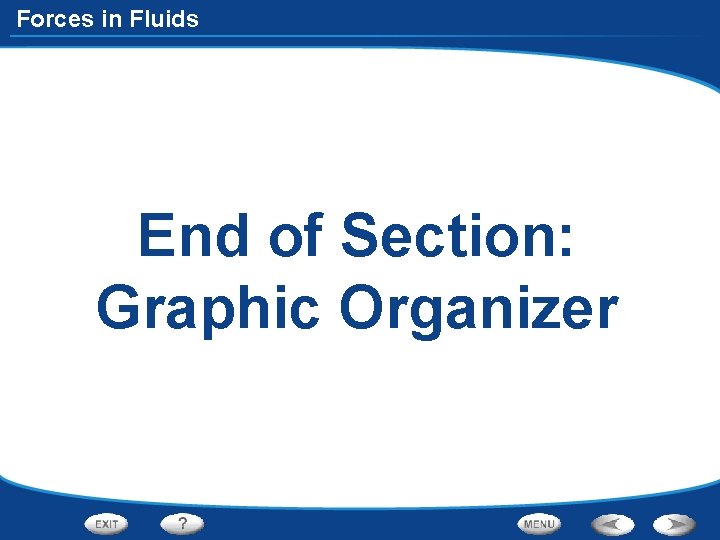 Forces in Fluids End of Section: Graphic Organizer 