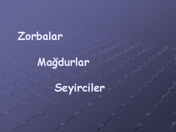 Zorbalar Mağdurlar Seyirciler 