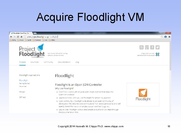 Acquire Floodlight VM Copyright 2014 Kenneth M. Chipps Ph. D. www. chipps. com 18