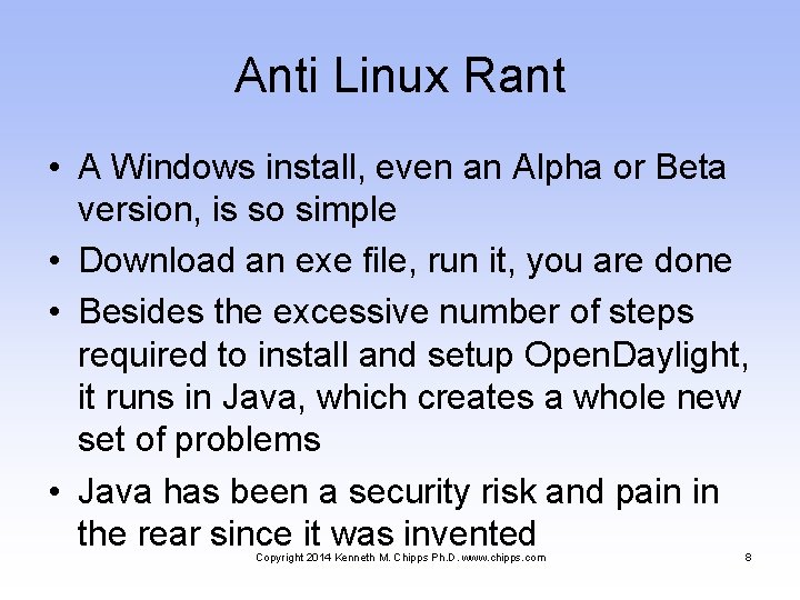 Anti Linux Rant • A Windows install, even an Alpha or Beta version, is