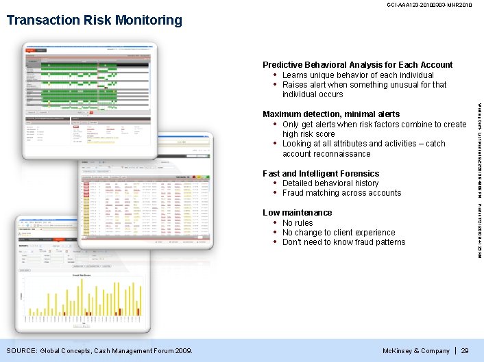 GCI-AAA 123 -20100303 -MHR 2010 Transaction Risk Monitoring Predictive Behavioral Analysis for Each Account