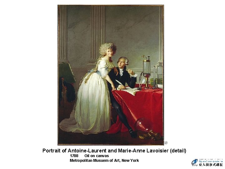 Portrait of Antoine-Laurent and Marie-Anne Lavoisier (detail) 1788 Oil on canvas Metropolitan Musuem of