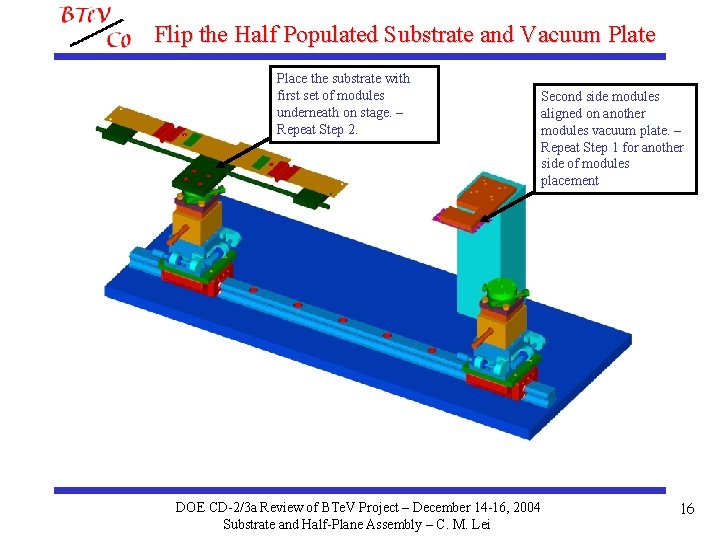 Flip the Half Populated Substrate and Vacuum Plate Place the substrate with first set