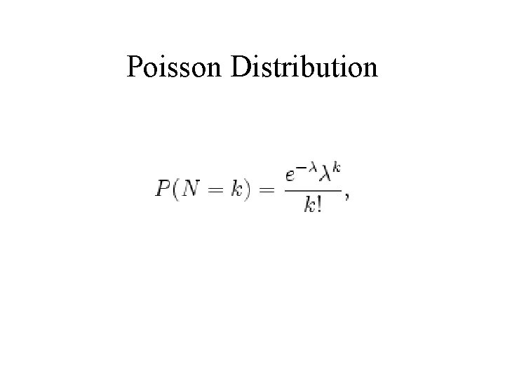 Poisson Distribution 