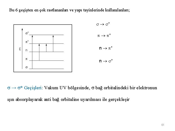 Bu 6 geçişten en çok rastlananları ve yapı tayinlerinde kullanılanları; * * n *