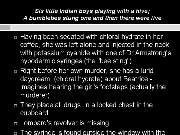 Six little Indian boys playing with a hive; A bumblebee stung one and then