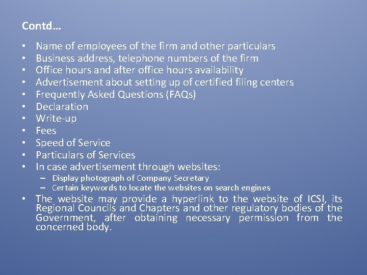 Contd… • • • Name of employees of the firm and other particulars Business