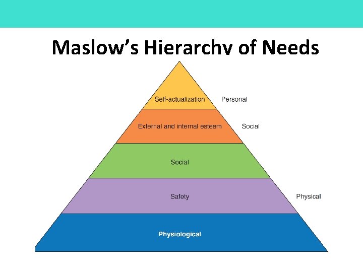 Maslow’s Hierarchy of Needs 