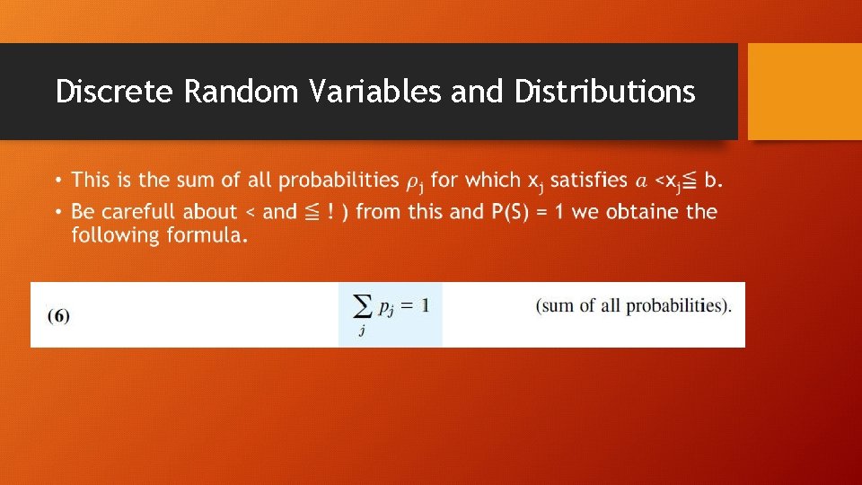 Discrete Random Variables and Distributions • 