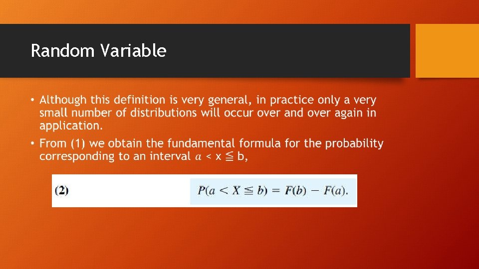 Random Variable • 