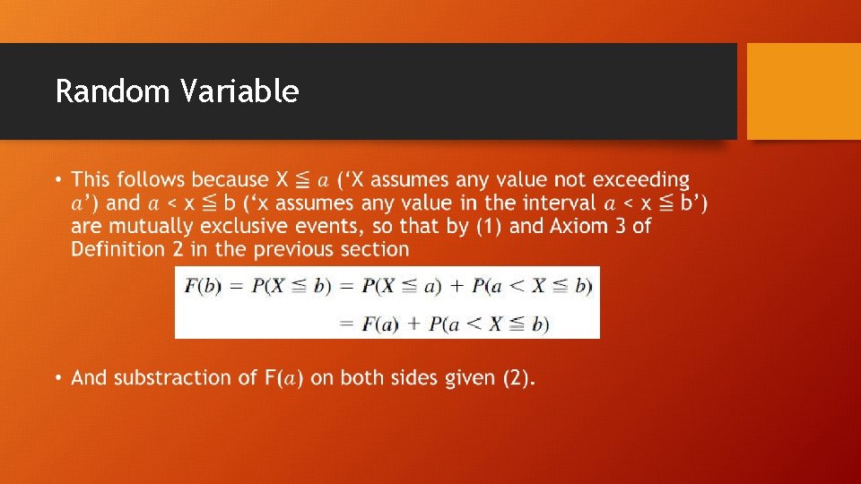 Random Variable • 