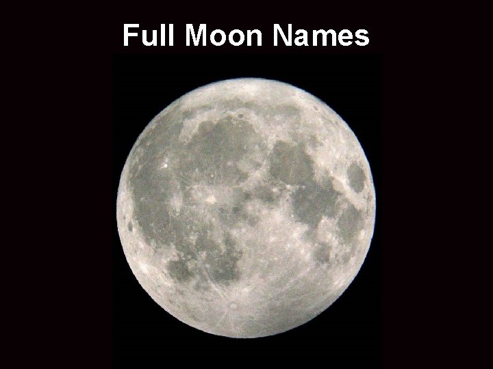 Full Moon Names 