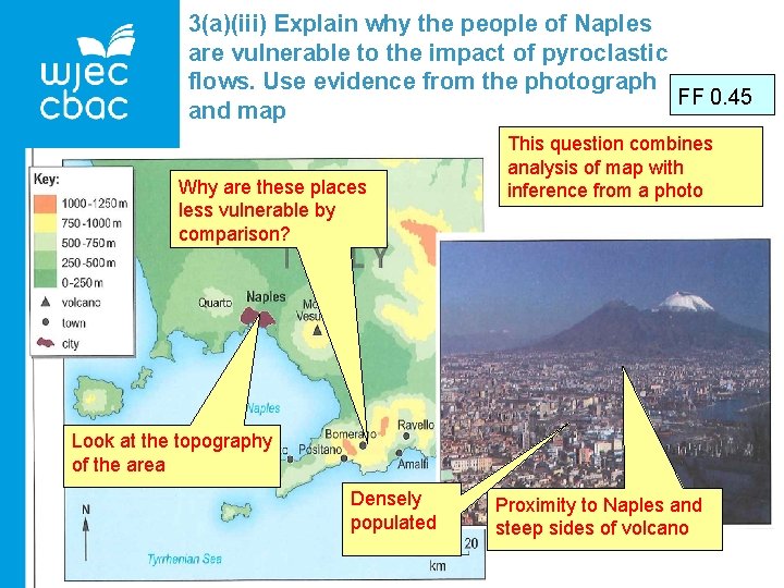 3(a)(iii) Explain why the people of Naples are vulnerable to the impact of pyroclastic