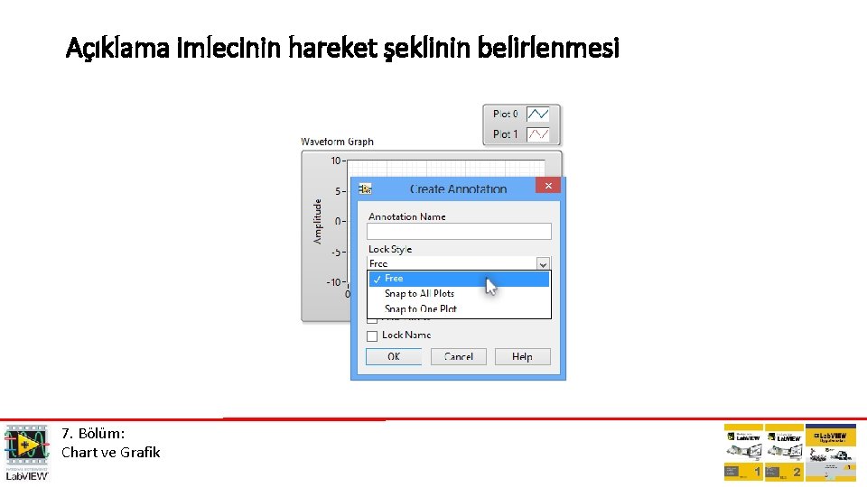 Açıklama imlecinin hareket şeklinin belirlenmesi 7. Bölüm: Chart ve Grafik 