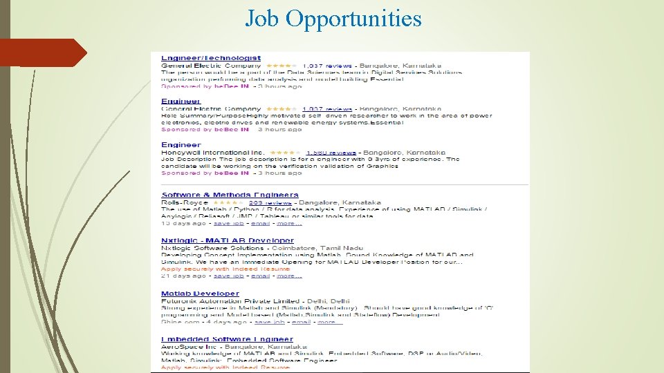 Job Opportunities 