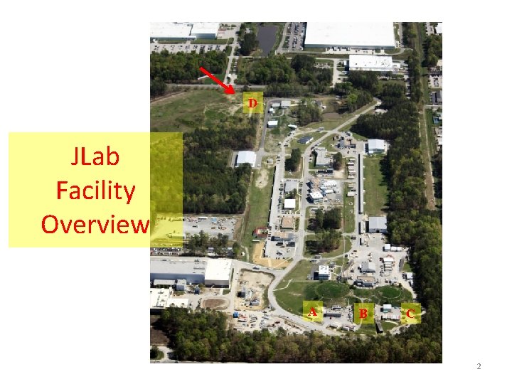 D JLab Facility Overview A B C 2 