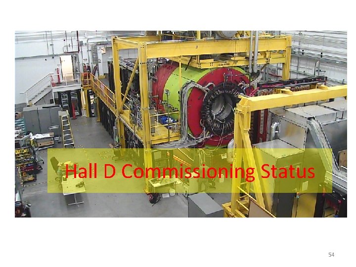 Hall D Commissioning Status 54 