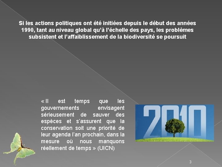 Si les actions politiques ont été initiées depuis le début des années 1990, tant