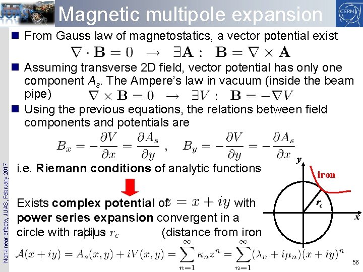 Magnetic multipole expansion n From Gauss law of magnetostatics, a vector potential exist Non-linear