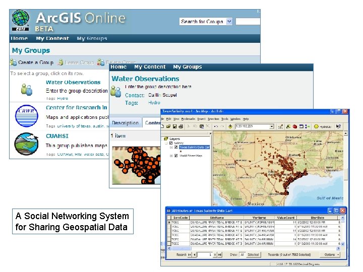 A Social Networking System for Sharing Geospatial Data 