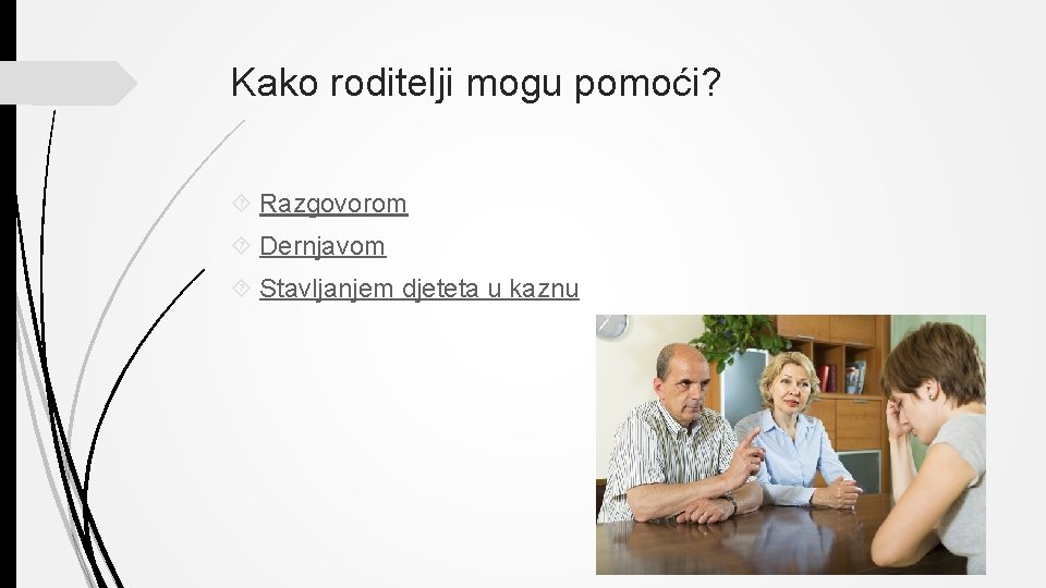 Kako roditelji mogu pomoći? Razgovorom Dernjavom Stavljanjem djeteta u kaznu 