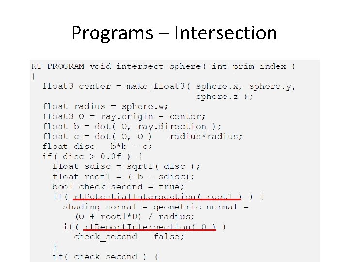 Programs – Intersection 