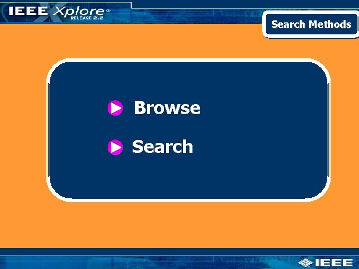 Search Methods Browse Search 