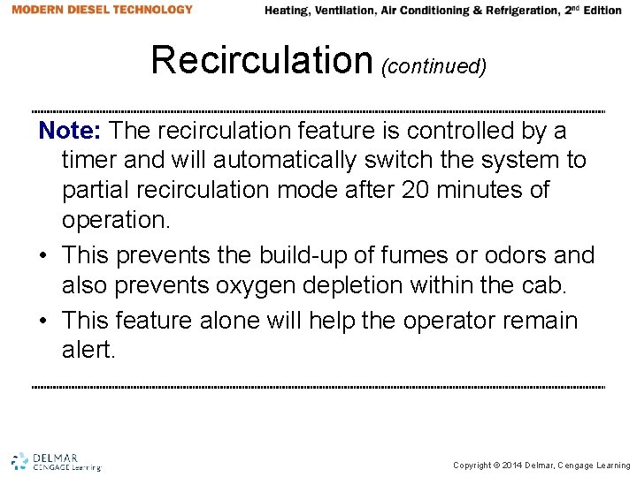 Recirculation (continued) Note: The recirculation feature is controlled by a timer and will automatically Recirculation (continued) Note: The recirculation feature is controlled by a timer and will automatically