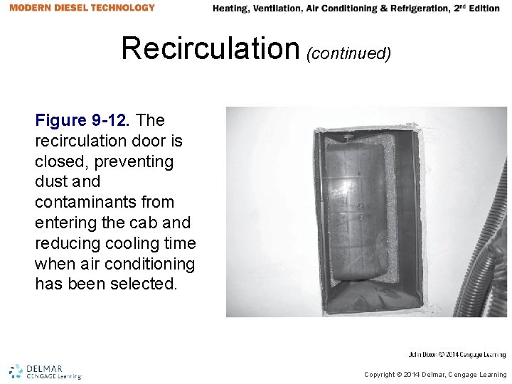 Recirculation (continued) Figure 9 -12. The recirculation door is closed, preventing dust and contaminants Recirculation (continued) Figure 9 -12. The recirculation door is closed, preventing dust and contaminants