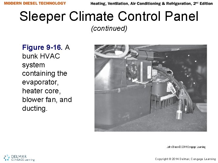 Sleeper Climate Control Panel (continued) Figure 9 -16. A bunk HVAC system containing the Sleeper Climate Control Panel (continued) Figure 9 -16. A bunk HVAC system containing the