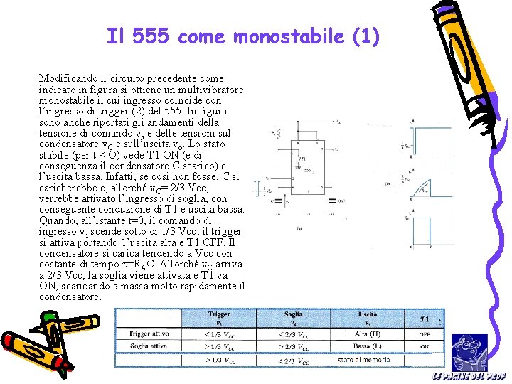 Il 555 come monostabile (1) Modificando il circuito precedente come indicato in figura si