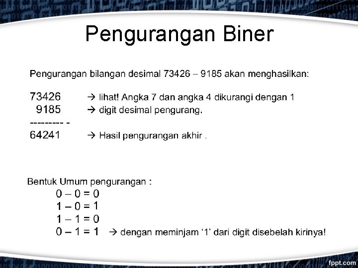 Pengurangan Biner 